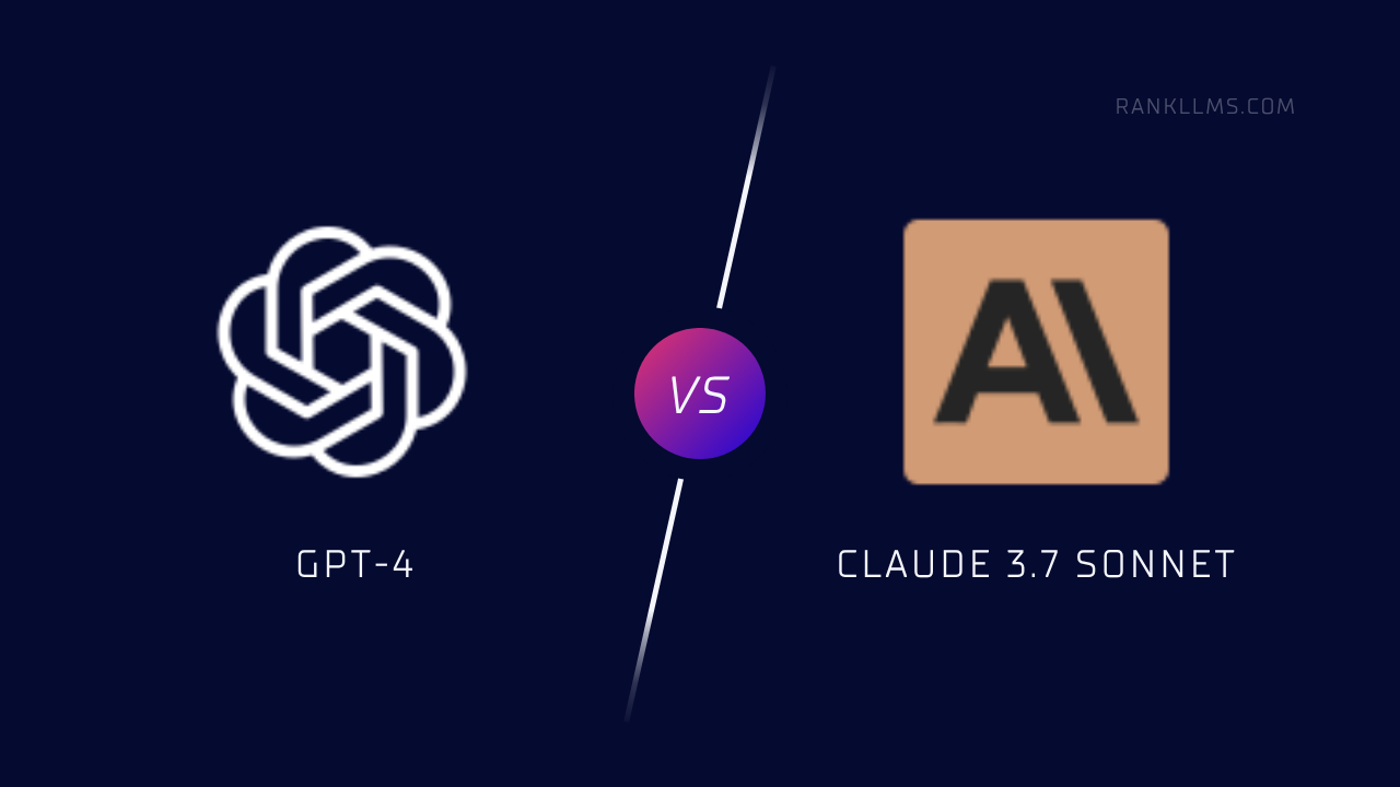 GPT-4 vs Claude 3.7